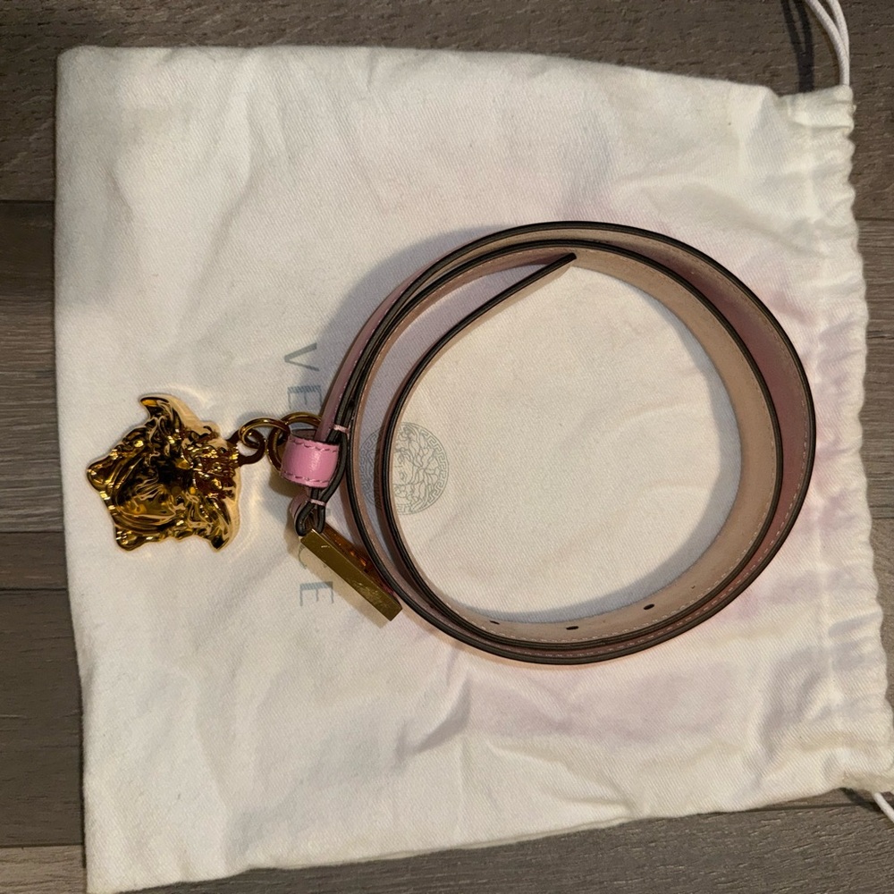 VERSACE Pink Belt (size 75cm- US waist 0-2) AUTHENTIC - Picture 10 of 10